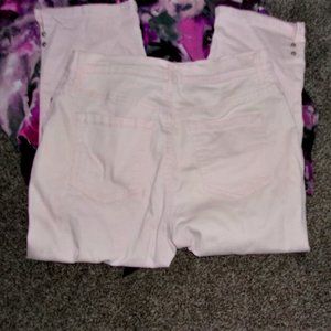 size 4 womens pink  pants capris crop short pant denim jeans jean four